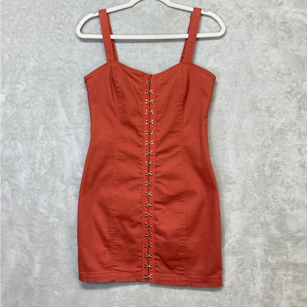 Forever 21 Hook & Eye Stretch Mini Dress Womens Sz M